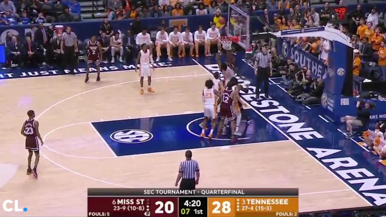 tennessee basketball striped warm up pants