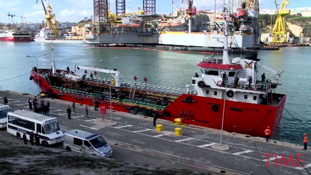 A tanker hijacked by migrants has arrived safely in Malta