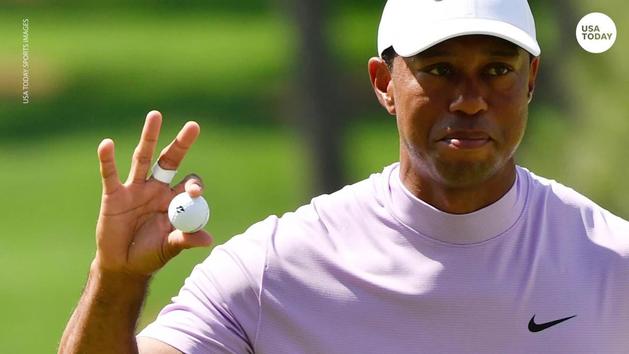 Tiger Woods makes his way up the Masters leaderboard