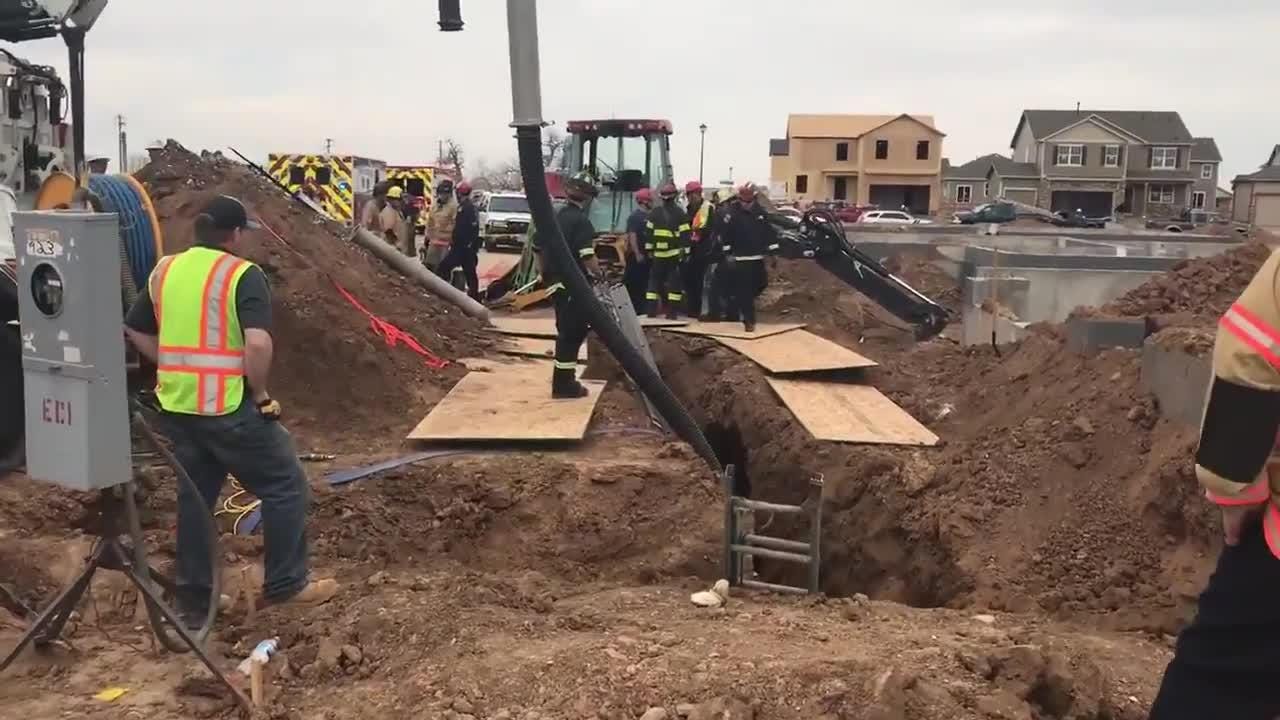 See The Collapsed Trench Where Crews Are Working To Rescue 2 Trapped Men