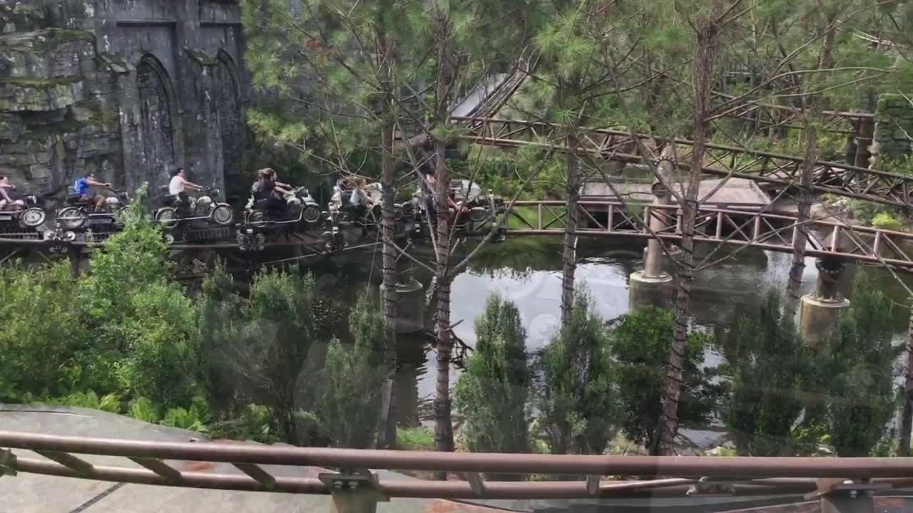 A preview of the new Hagrid Motorbike Ride at Universal Orlando