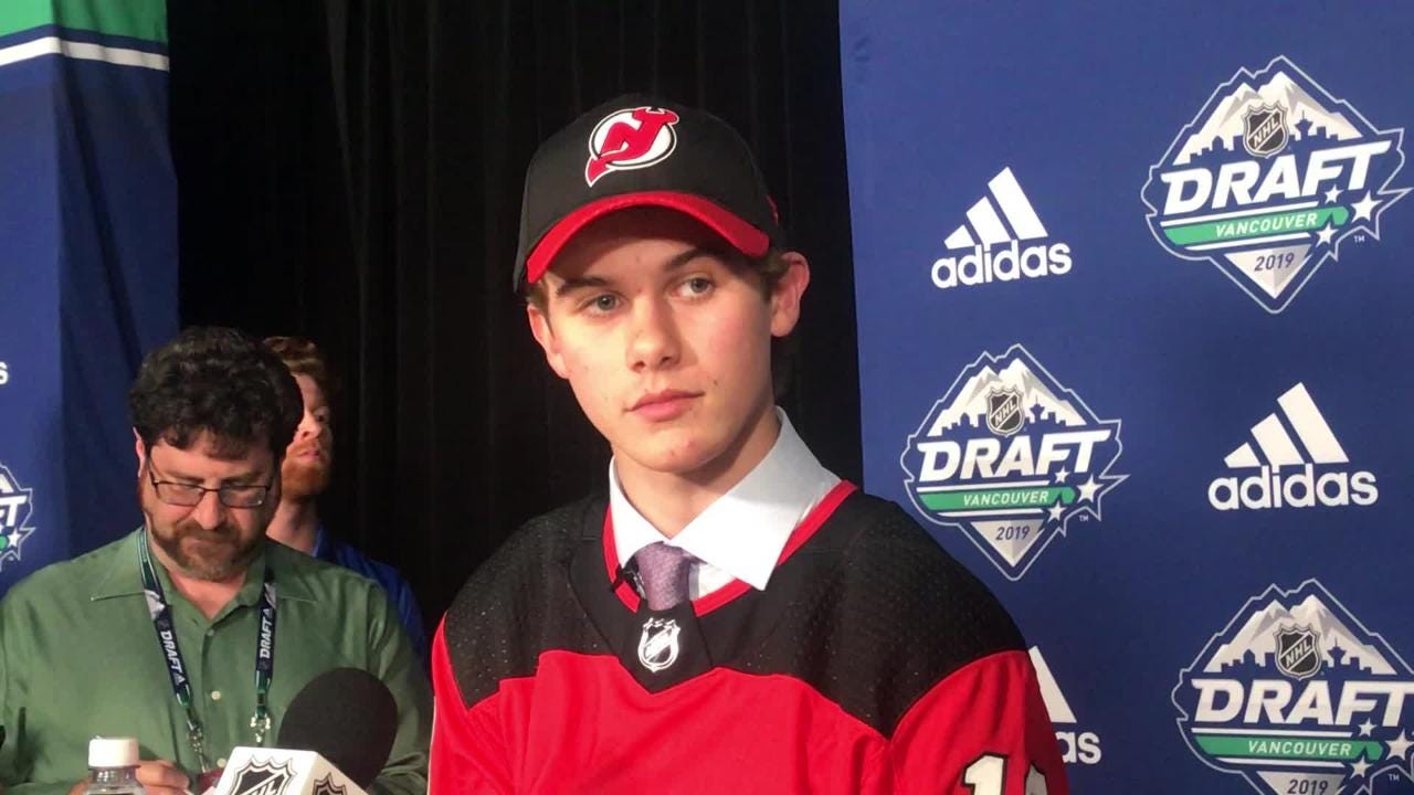 Devils sign Jack Hughes' brother Luke to 3-year contract