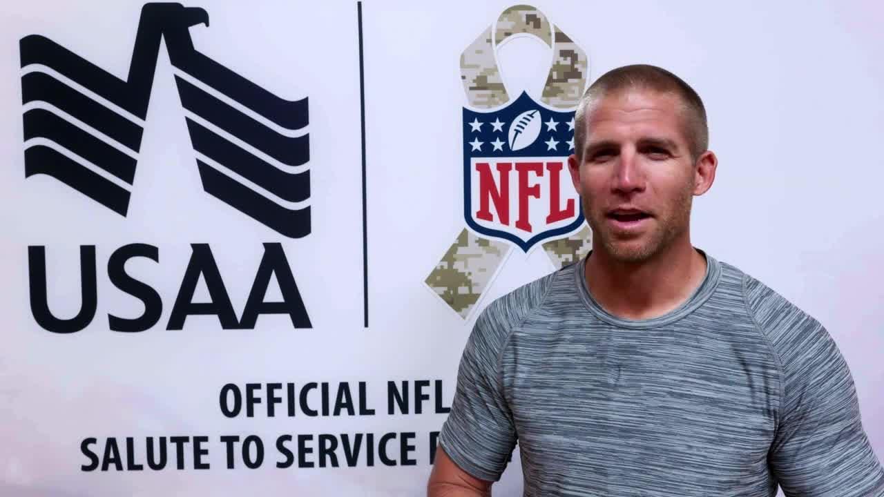 Jordy Nelson, Brian Urlacher at USAA's Salute to Service NFL Boot Camp