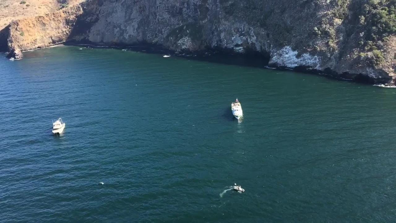 Watch this flyover of Conception boat tragedy site