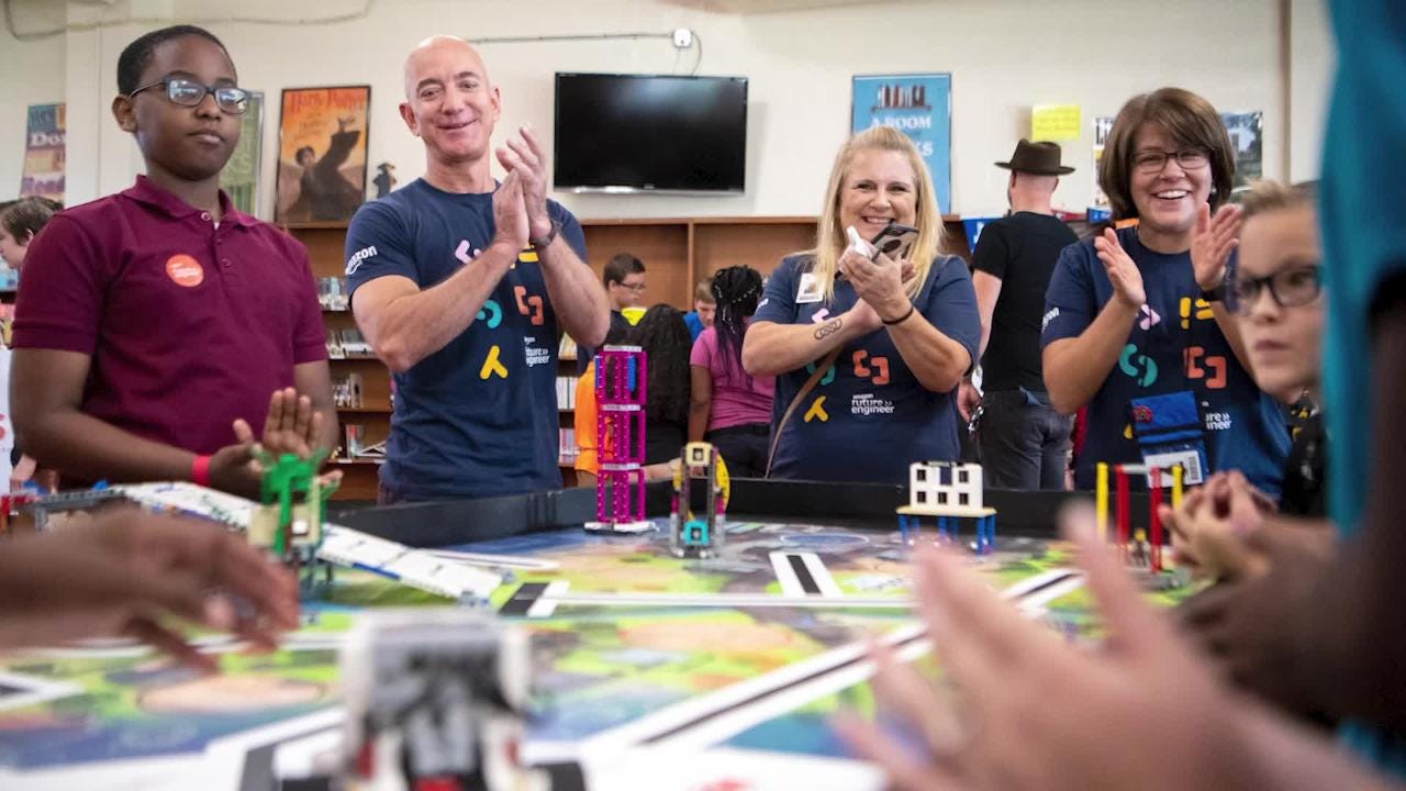 Jeff Bezos Programming Amazon CEO Jeff Bezos supports Future Engineer program in Nashville